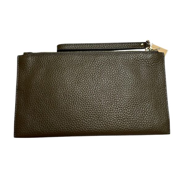 MICHAEL KORS Olive Green Large Zip Clutch Wristlet Jet Set Item NWT Pouch - Picture 4 of 6